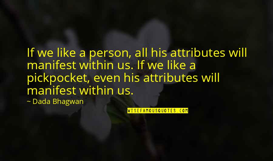 Professional Development For Teachers Quotes By Dada Bhagwan: If we like a person, all his attributes