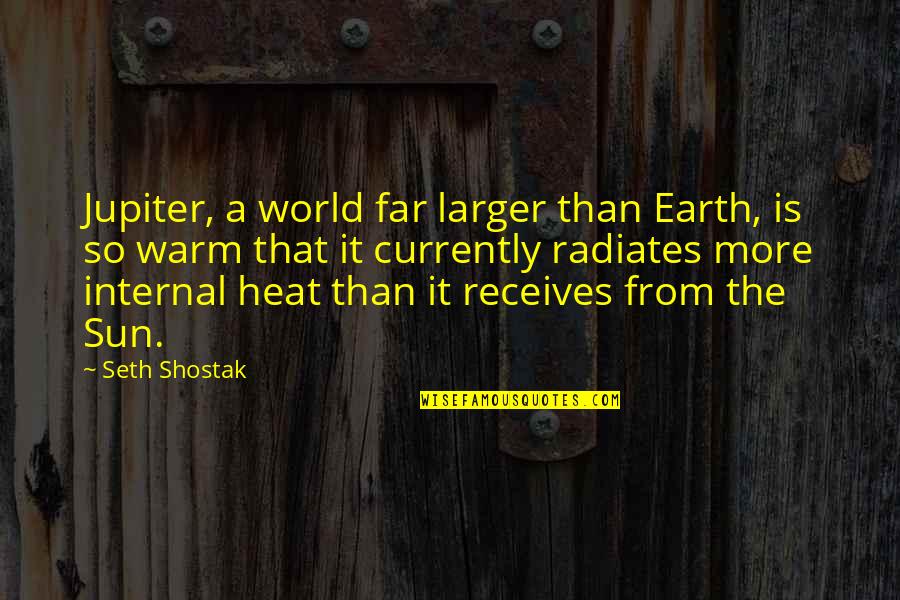 Professor Carol M Swain Quotes By Seth Shostak: Jupiter, a world far larger than Earth, is Professor Carol M Swain Quotes By Seth Shostak: Jupiter, a world far larger than Earth, is