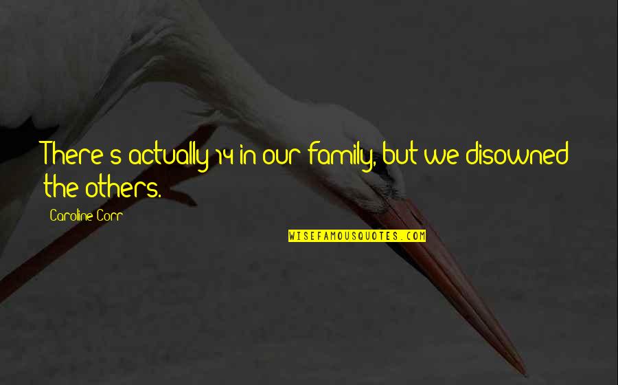Professor Griff Quotes By Caroline Corr: There's actually 14 in our family, but we Professor Griff Quotes By Caroline Corr: There's actually 14 in our family, but we