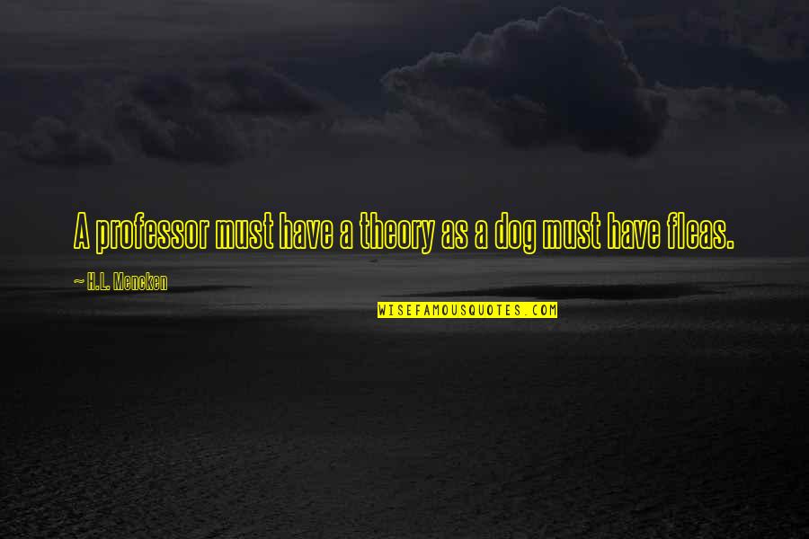 Professor Professor Quotes By H.L. Mencken: A professor must have a theory as a Professor Professor Quotes By H.L. Mencken: A professor must have a theory as a
