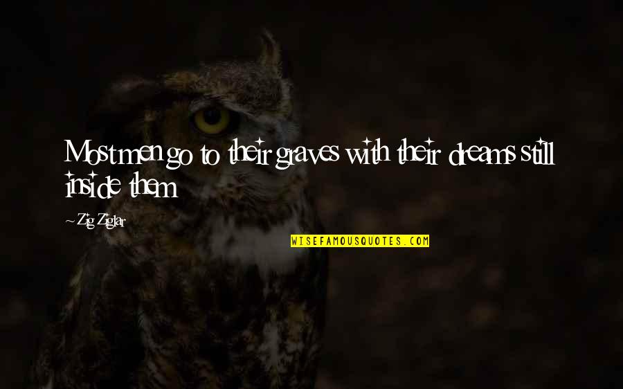 Professor Rowan Quotes By Zig Ziglar: Most men go to their graves with their