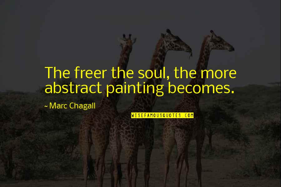 Profetizo Regis Quotes By Marc Chagall: The freer the soul, the more abstract painting