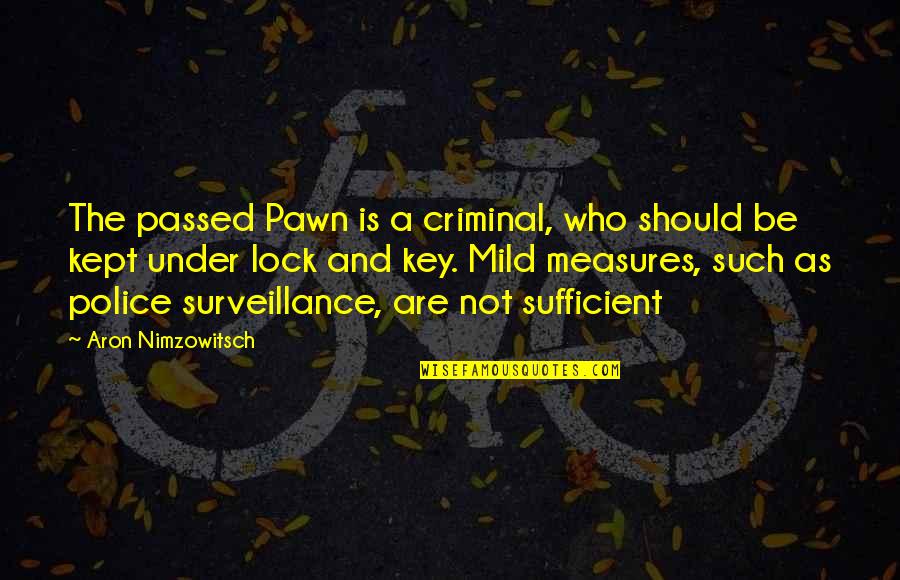 Proficiency Award Quotes By Aron Nimzowitsch: The passed Pawn is a criminal, who should