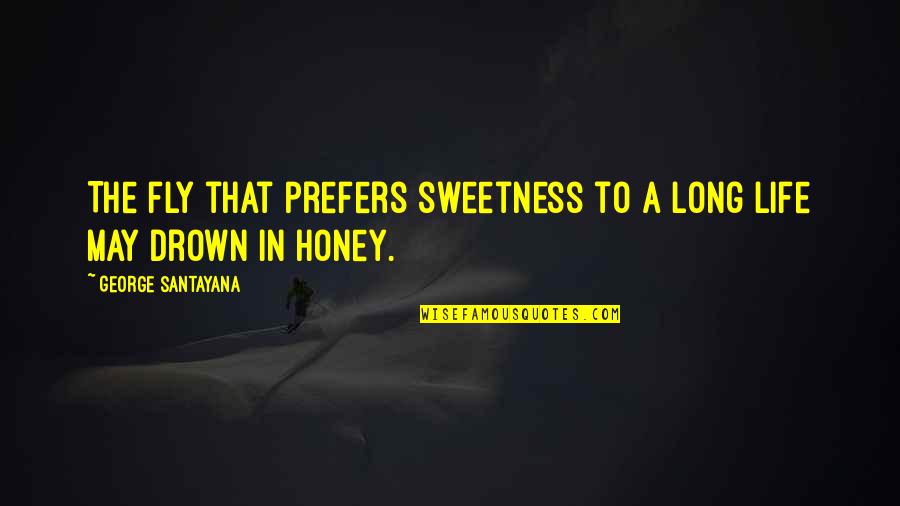 Profitto Significato Quotes By George Santayana: The fly that prefers sweetness to a long