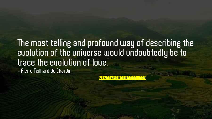 Profound And Quotes By Pierre Teilhard De Chardin: The most telling and profound way of describing