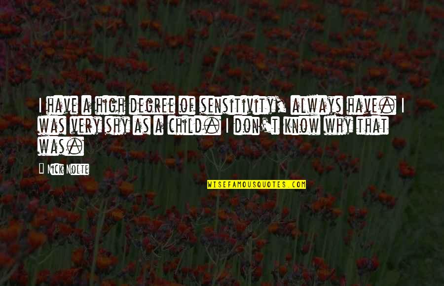 Prognosticating Clipart Quotes By Nick Nolte: I have a high degree of sensitivity, always Prognosticating Clipart Quotes By Nick Nolte: I have a high degree of sensitivity, always