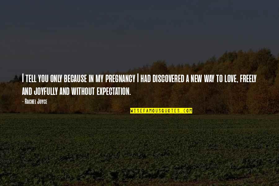 Prognostics Surveys Quotes By Rachel Joyce: I tell you only because in my pregnancy Prognostics Surveys Quotes By Rachel Joyce: I tell you only because in my pregnancy