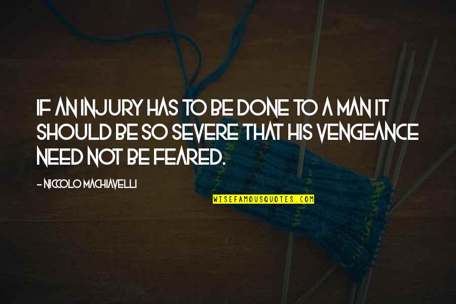 Program That Records Quotes By Niccolo Machiavelli: If an injury has to be done to