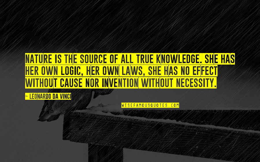 Programata Na Quotes By Leonardo Da Vinci: Nature is the source of all true knowledge.