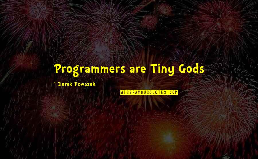 Programmers Quotes By Derek Powazek: Programmers are Tiny Gods