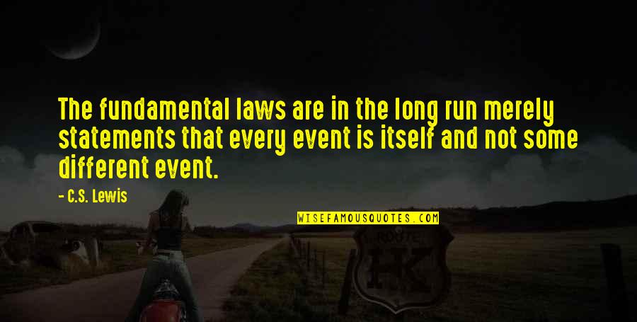 Proia Rochester Quotes By C.S. Lewis: The fundamental laws are in the long run