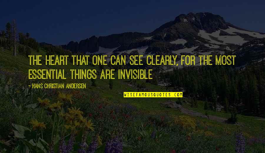 Projectable Graph Quotes By Hans Christian Andersen: The heart that one can see clearly, for