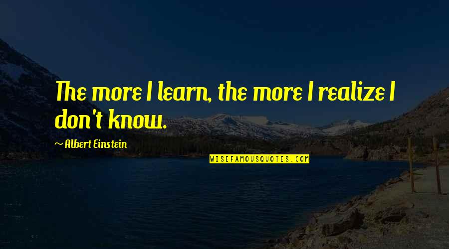 Prokleta Avlija Quotes By Albert Einstein: The more I learn, the more I realize