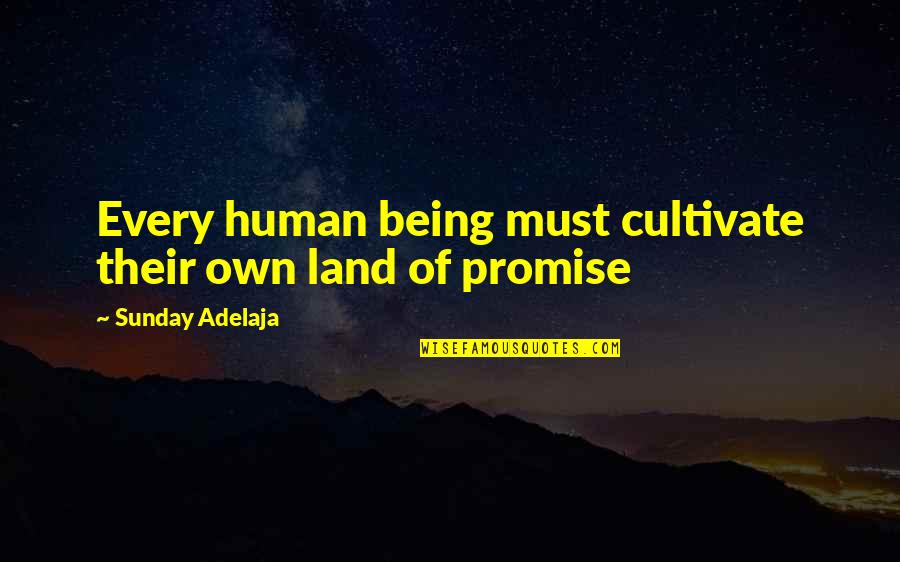 Promise Land Quotes By Sunday Adelaja: Every human being must cultivate their own land