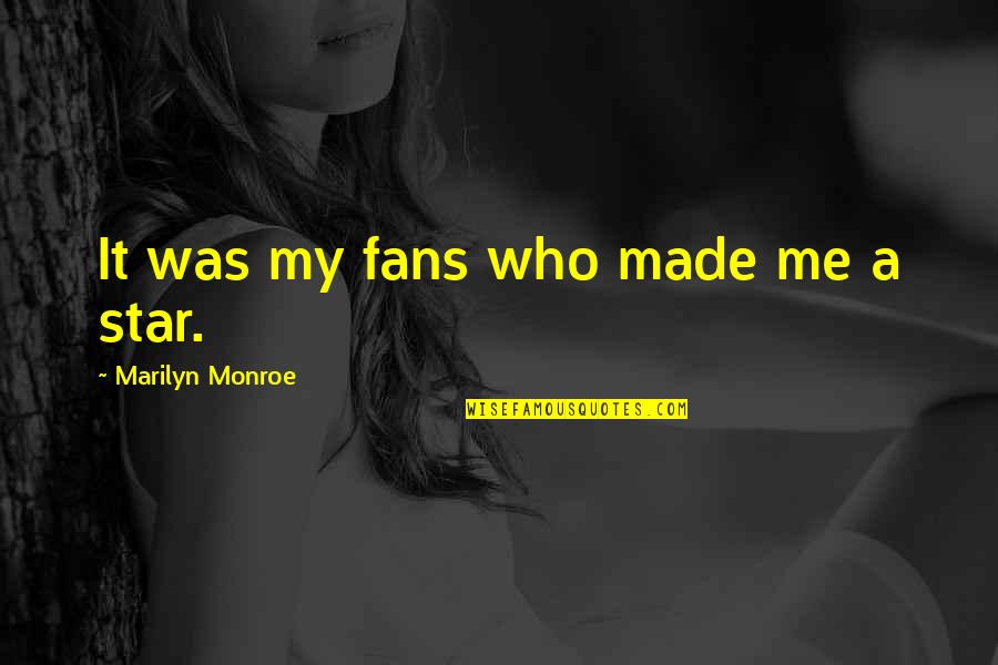 Promise Me Friendship Quotes By Marilyn Monroe: It was my fans who made me a Promise Me Friendship Quotes By Marilyn Monroe: It was my fans who made me a