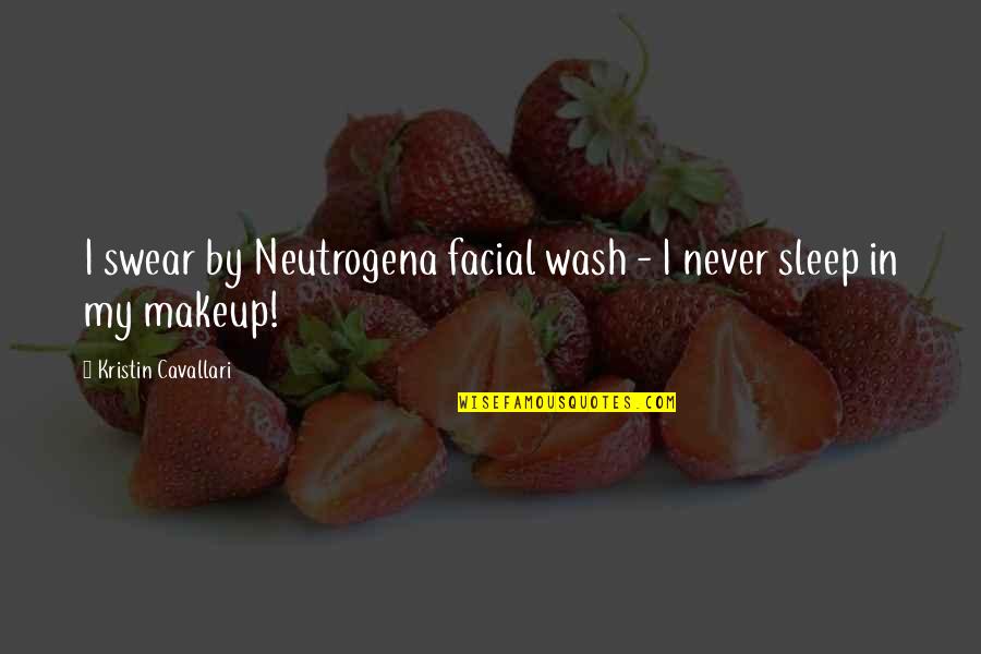 Promise You'll Never Leave Me Quotes By Kristin Cavallari: I swear by Neutrogena facial wash - I Promise You'll Never Leave Me Quotes By Kristin Cavallari: I swear by Neutrogena facial wash - I