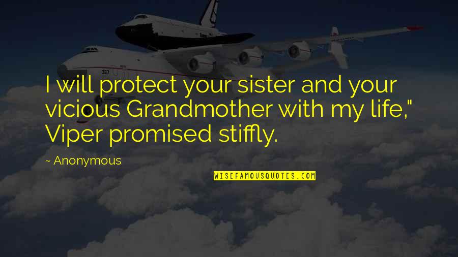 Promised Quotes By Anonymous: I will protect your sister and your vicious