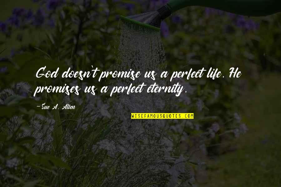 Promises And Life Quotes By Sue A. Allen: God doesn't promise us a perfect life. He