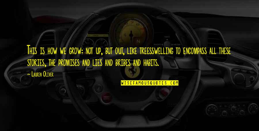 Promises Are Lies Quotes By Lauren Oliver: This is how we grow: not up, but Promises Are Lies Quotes By Lauren Oliver: This is how we grow: not up, but