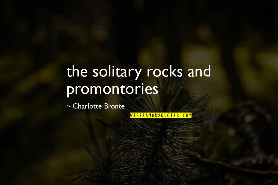 Promontories Quotes By Charlotte Bronte: the solitary rocks and promontories