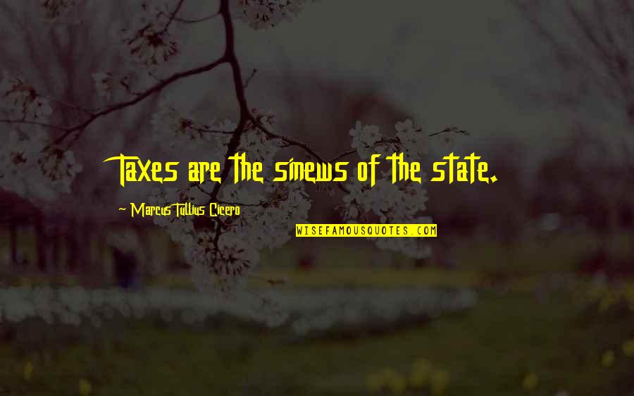 Promote Life Quotes By Marcus Tullius Cicero: Taxes are the sinews of the state.