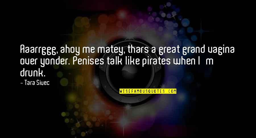 Promotes Synonym Quotes By Tara Sivec: Aaarrggg, ahoy me matey, thars a great grand
