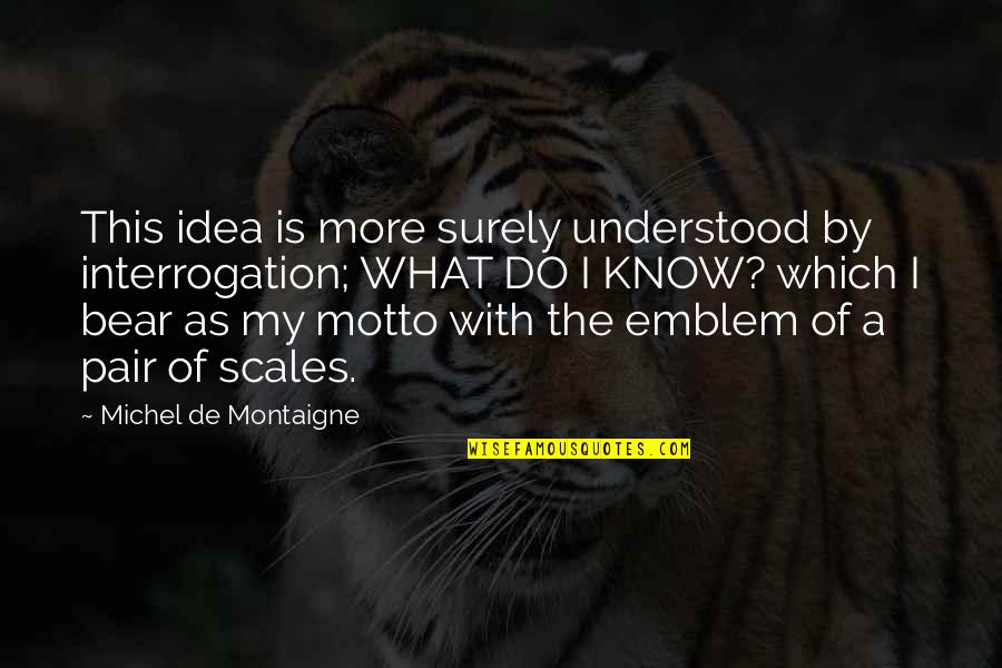 Promovido A Hermano Quotes By Michel De Montaigne: This idea is more surely understood by interrogation;