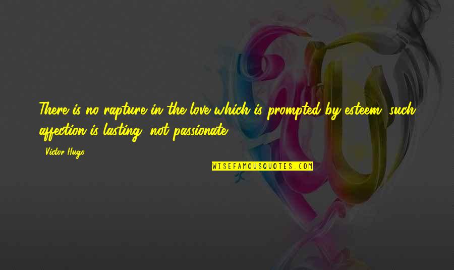 Prompted Quotes By Victor Hugo: There is no rapture in the love which