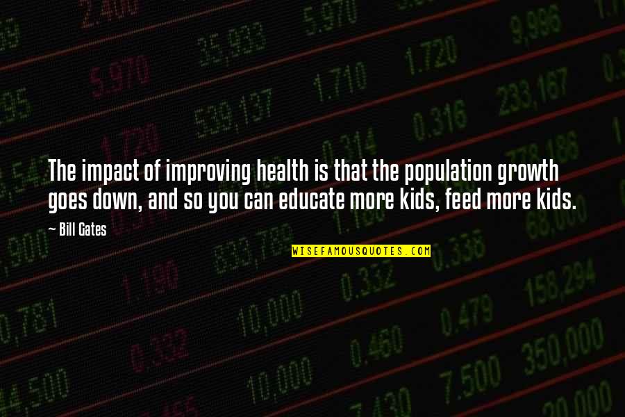 Prompting Quotes By Bill Gates: The impact of improving health is that the