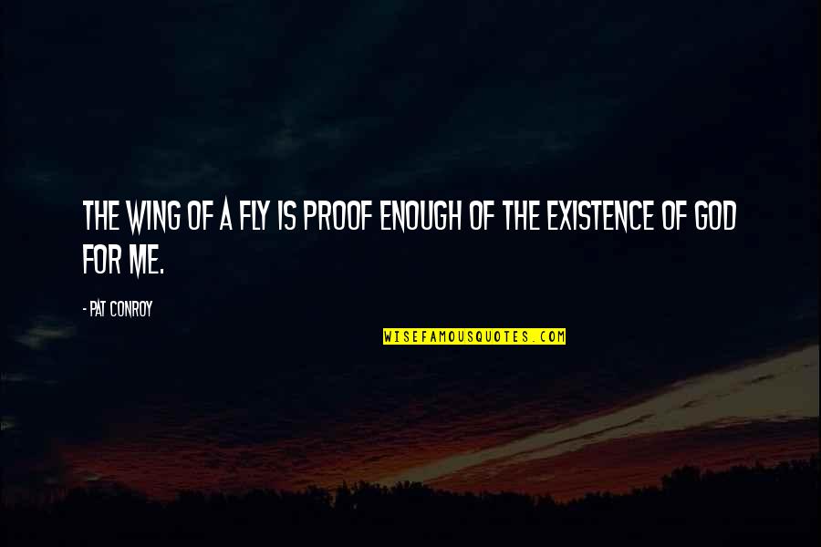 Proof God Quotes By Pat Conroy: The wing of a fly is proof enough