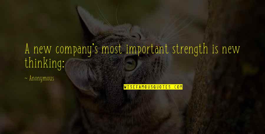 Propadl Buchta Quotes By Anonymous: A new company's most important strength is new