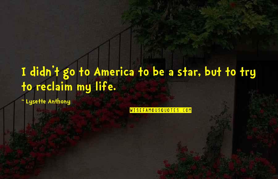 Property Youngstown Quotes By Lysette Anthony: I didn't go to America to be a Property Youngstown Quotes By Lysette Anthony: I didn't go to America to be a