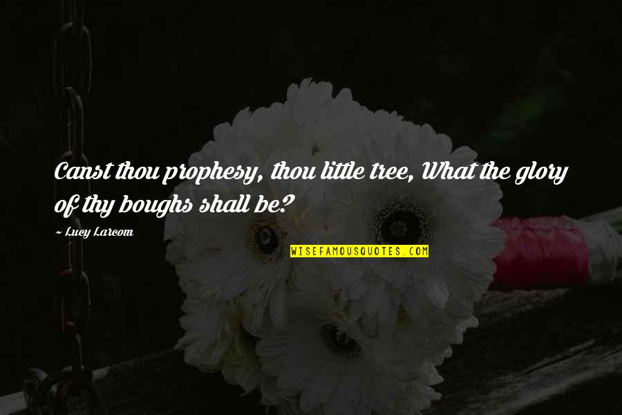 Prophesy Quotes By Lucy Larcom: Canst thou prophesy, thou little tree, What the