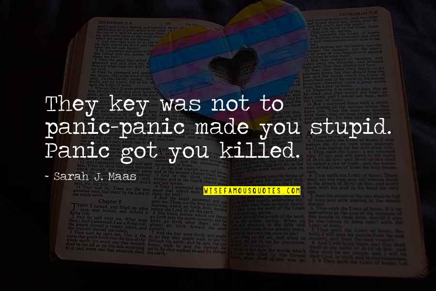 Prophetic Christian Quotes By Sarah J. Maas: They key was not to panic-panic made you