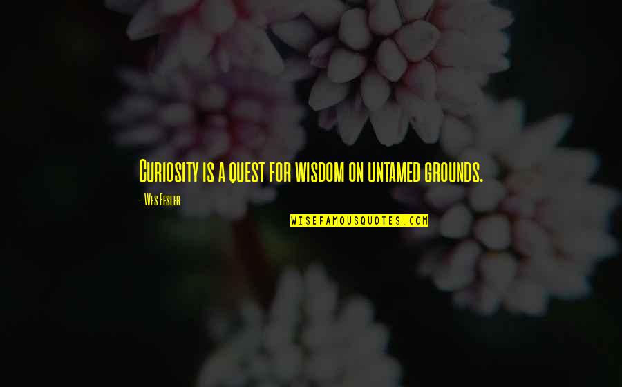 Proponer Sinonimo Quotes By Wes Fesler: Curiosity is a quest for wisdom on untamed