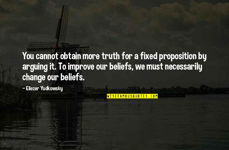 Proposition Quotes By Eliezer Yudkowsky: You cannot obtain more truth for a fixed