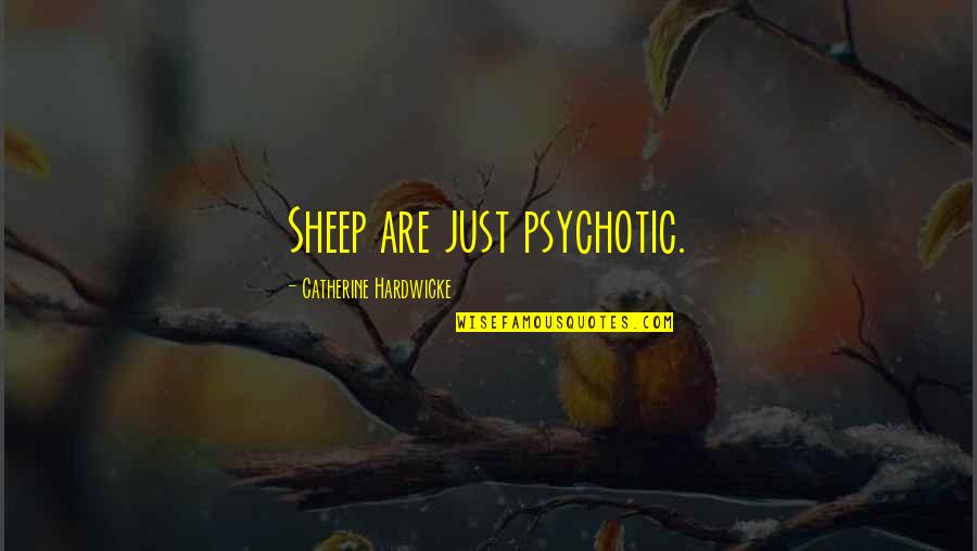 Proprietorships Quotes By Catherine Hardwicke: Sheep are just psychotic. Proprietorships Quotes By Catherine Hardwicke: Sheep are just psychotic.