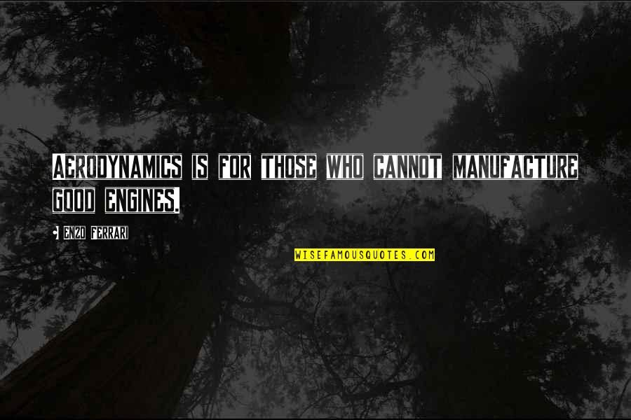 Proprio Quotes By Enzo Ferrari: Aerodynamics is for those who cannot manufacture good
