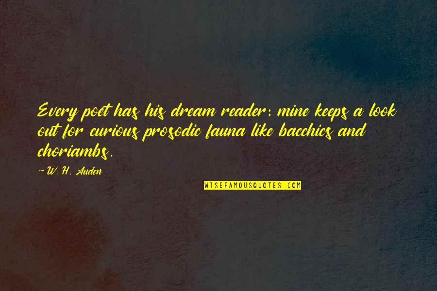 Prosodic Quotes By W. H. Auden: Every poet has his dream reader: mine keeps