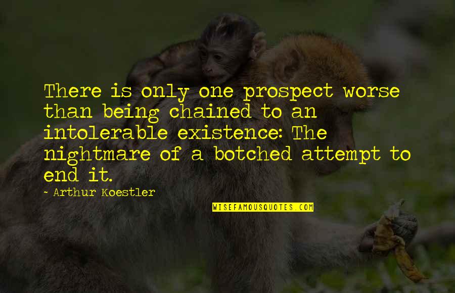 Prospect Quotes By Arthur Koestler: There is only one prospect worse than being