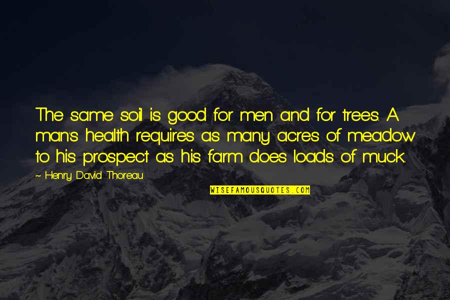 Prospect To Quotes By Henry David Thoreau: The same soil is good for men and