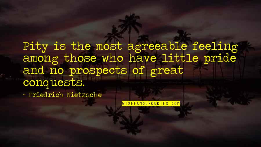 Prospects Quotes By Friedrich Nietzsche: Pity is the most agreeable feeling among those