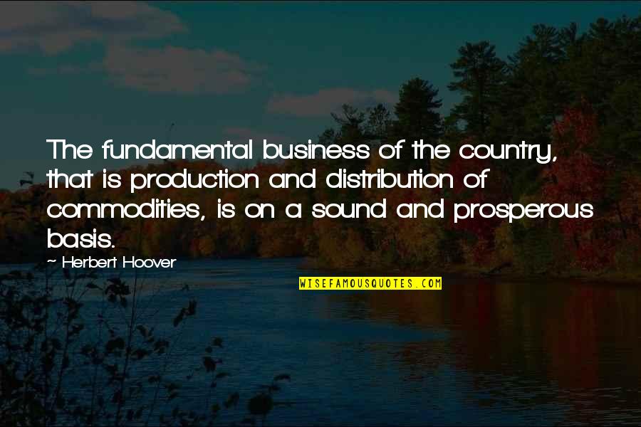 Prosperous Country Quotes By Herbert Hoover: The fundamental business of the country, that is
