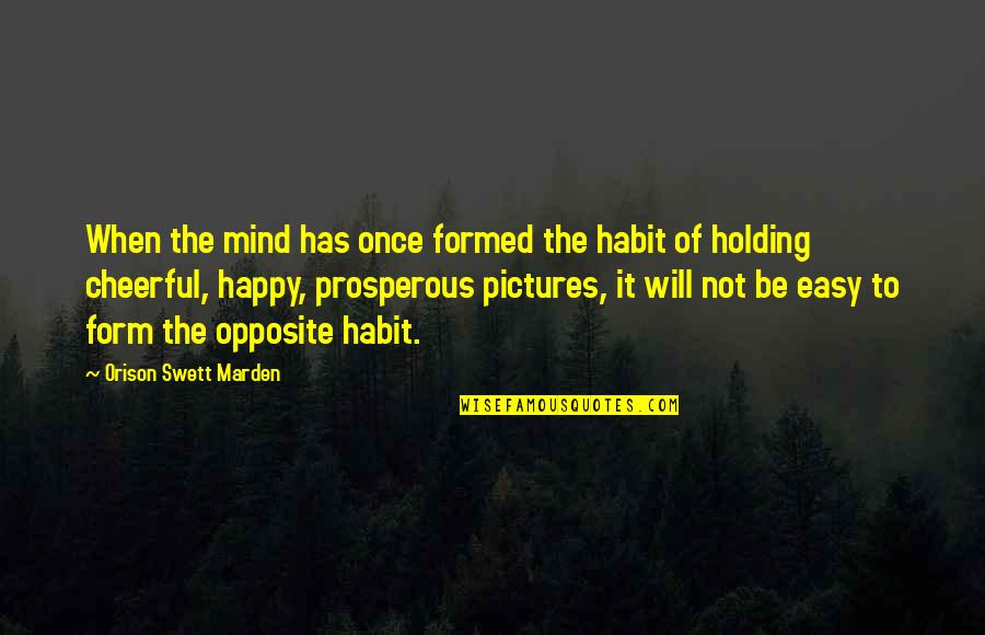 Prosperous Quotes By Orison Swett Marden: When the mind has once formed the habit