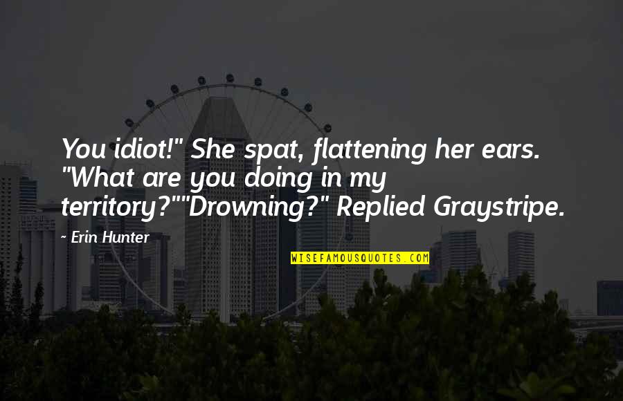 Prospnd Quotes By Erin Hunter: You idiot!" She spat, flattening her ears. "What