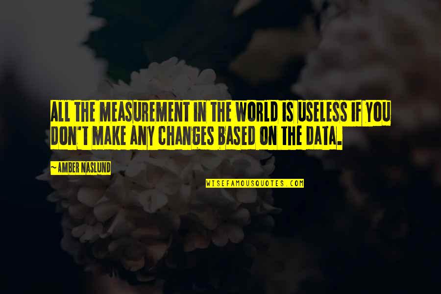 Protean Career Quotes By Amber Naslund: All the measurement in the world is useless