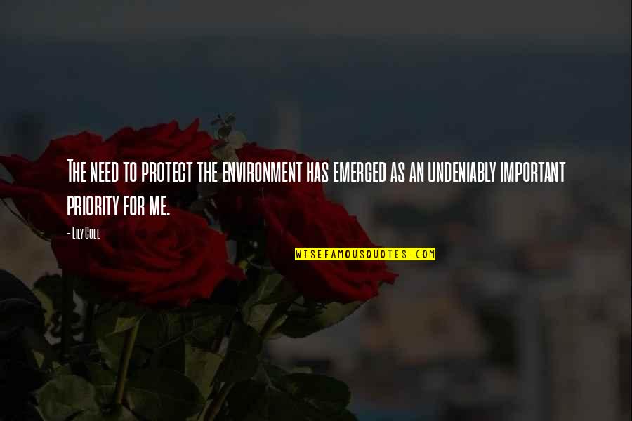 Protect The Environment Quotes By Lily Cole: The need to protect the environment has emerged