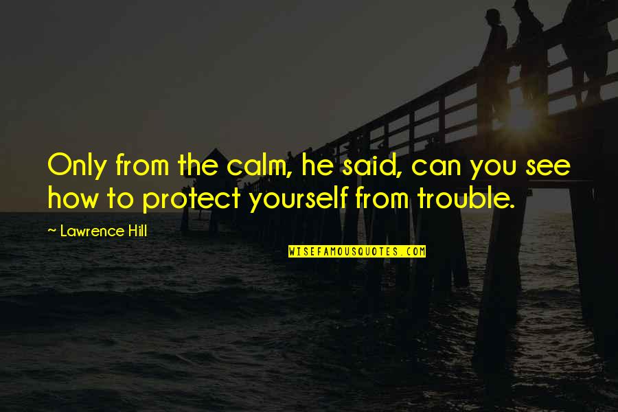 Protect Yourself Quotes By Lawrence Hill: Only from the calm, he said, can you