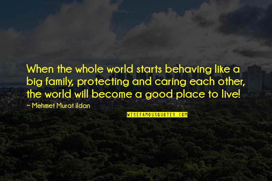 Protecting Your Family Quotes By Mehmet Murat Ildan: When the whole world starts behaving like a