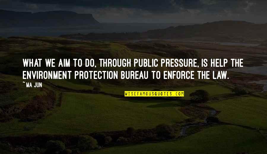 Protection Of The Environment Quotes By Ma Jun: What we aim to do, through public pressure,